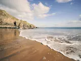 Beautiful Barafundle Bay - a short drive from Florence Springs Glamping and Camping village near Tenby