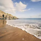 Beautiful Barafundle Bay - a short drive from Florence Springs Glamping and Camping village near Tenby